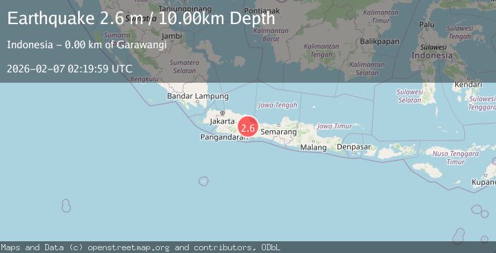 Map of Java, Indonesia