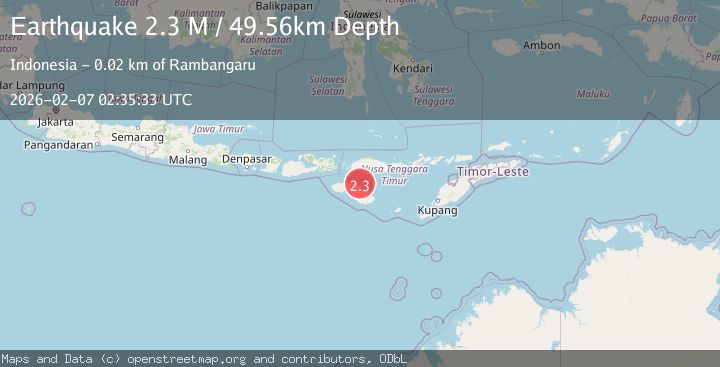 Map of Sumba Region, Indonesia