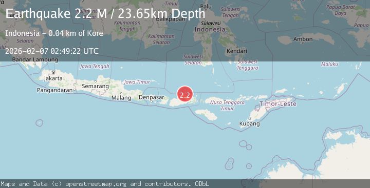 Map of Sumbawa Region, Indonesia