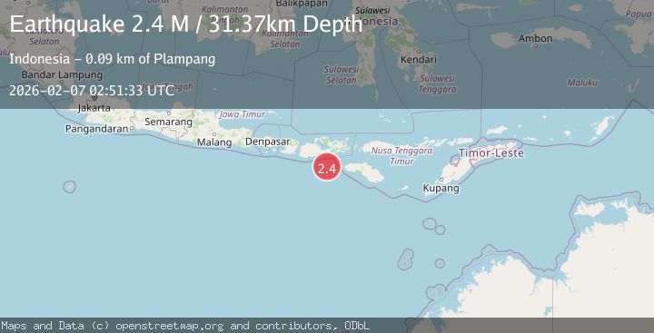 Map of Sumbawa Region, Indonesia