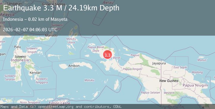 Map of West Papua Region, Indonesia