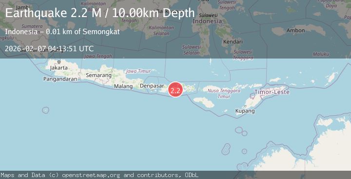 Map of Sumbawa Region, Indonesia