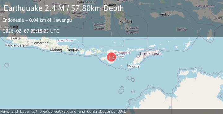 Map of Sumba Region, Indonesia