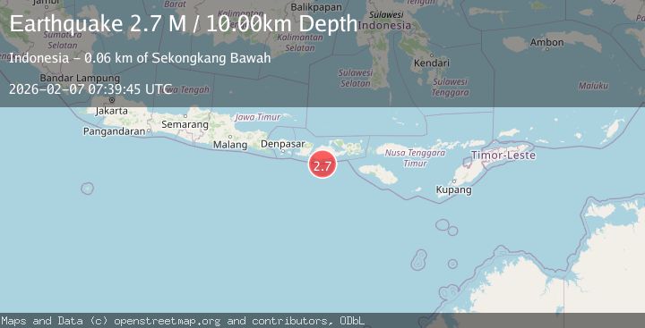 Map of Sumbawa Region, Indonesia