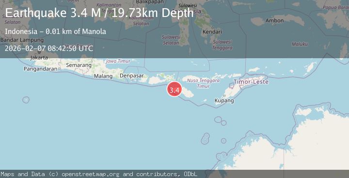 Map of Sumba Region, Indonesia