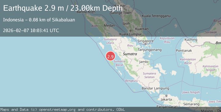 Map of Southern Sumatra, Indonesia