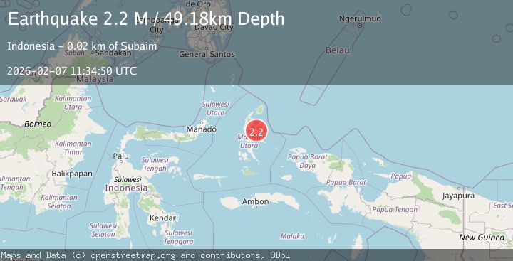 Map of Halmahera, Indonesia