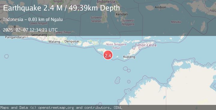 Map of Sumba Region, Indonesia
