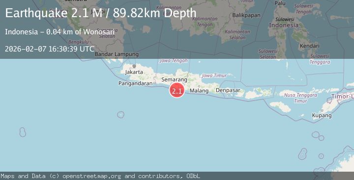 Map of Java, Indonesia