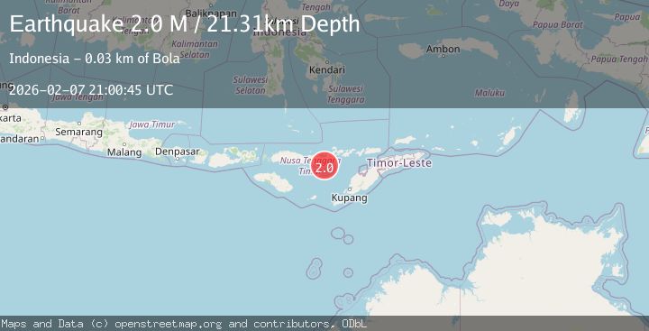 Map of Flores Region, Indonesia