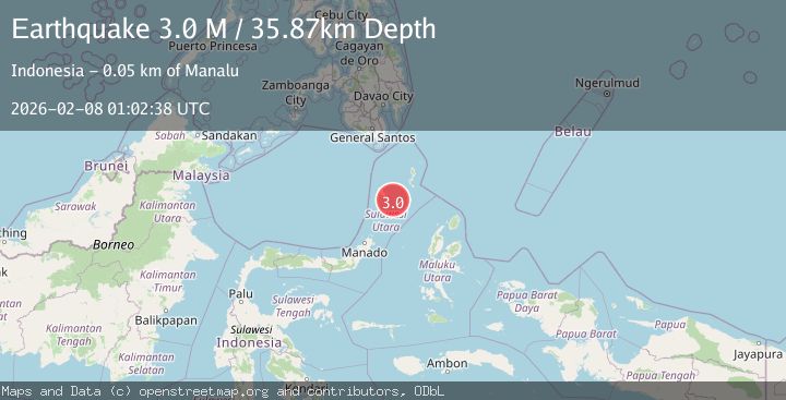 Map of Talaud Islands, Indonesia