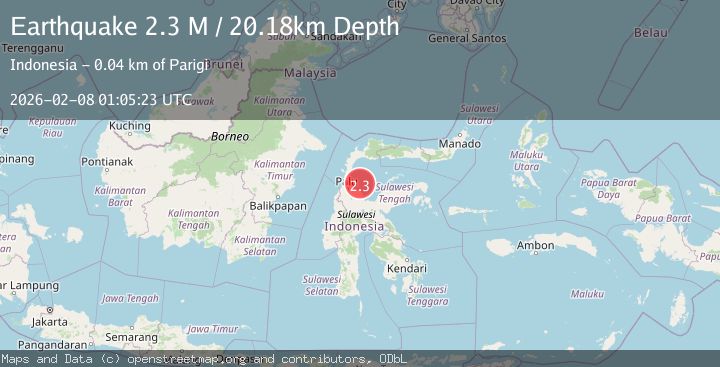 Map of Minahassa Peninsula, Sulawesi