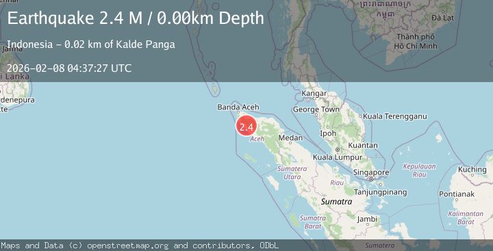 Map of Northern Sumatra, Indonesia