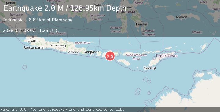 Map of Sumbawa Region, Indonesia
