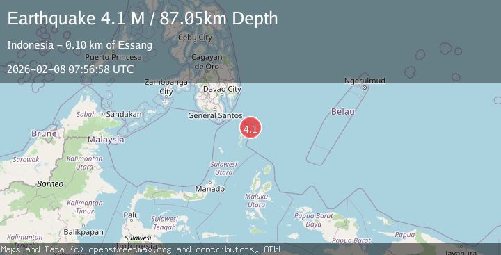 Map of Talaud Islands, Indonesia