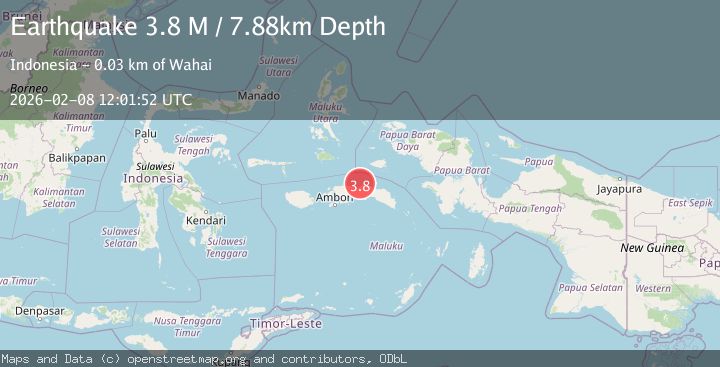 Map of Seram, Indonesia