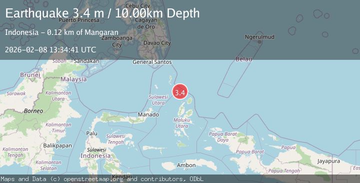 Map of Talaud Islands, Indonesia