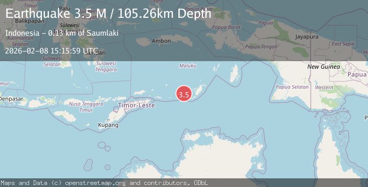 Map of Tanimbar Islands Region, Indonesia