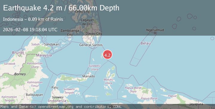 Map of Talaud Islands, Indonesia