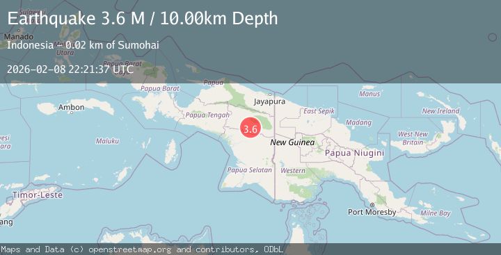 Map of West Papua, Indonesia