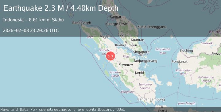 Map of Northern Sumatra, Indonesia