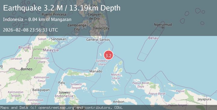 Map of Talaud Islands, Indonesia