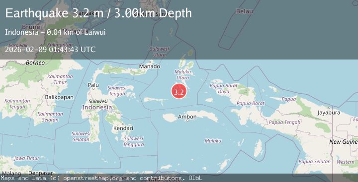 Map of Halmahera, Indonesia