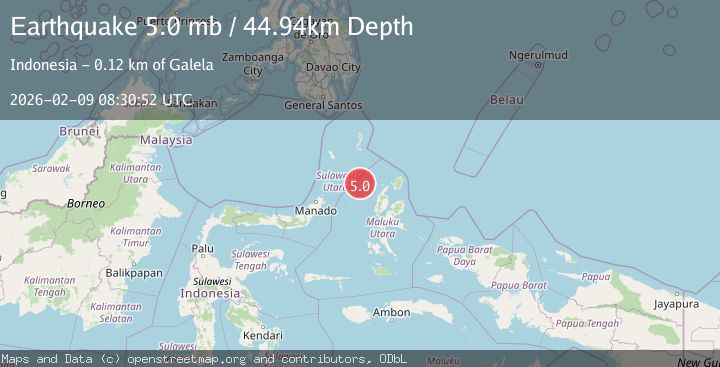 Map of Northern Molucca Sea