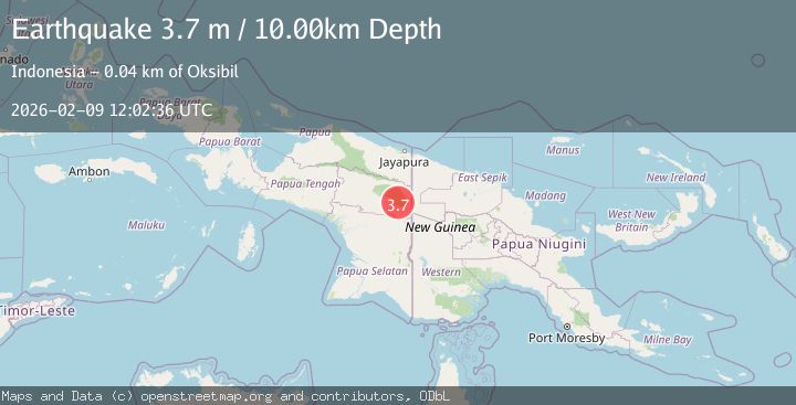 Map of West Papua, Indonesia