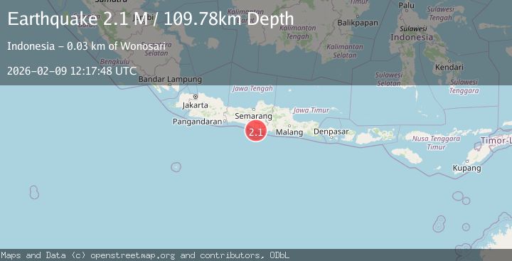 Map of Java, Indonesia