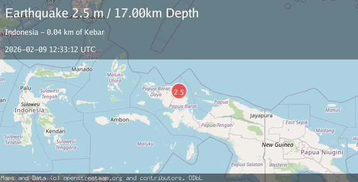 Map of West Papua Region, Indonesia