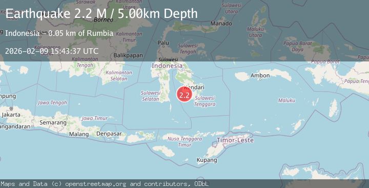 Map of Sulawesi, Indonesia