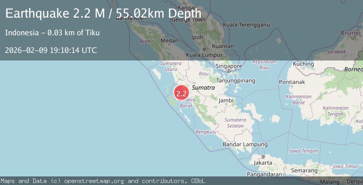 Map of Southern Sumatra, Indonesia