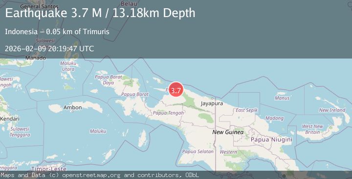Map of Near North Coast of West Papua