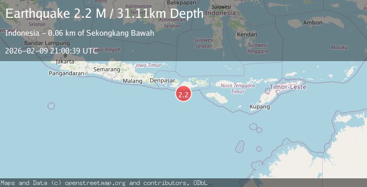 Map of Sumbawa Region, Indonesia