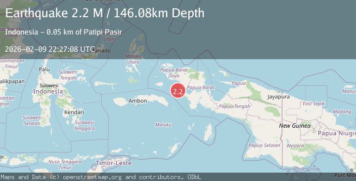 Map of West Papua Region, Indonesia
