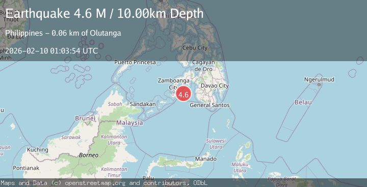 Map of Mindanao, Philippines