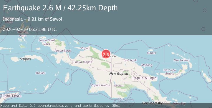 Map of Near North Coast of West Papua