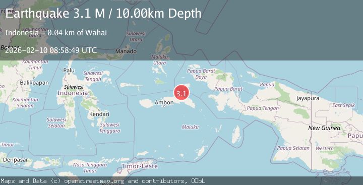Map of Seram, Indonesia