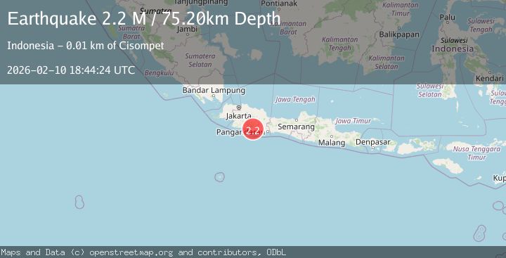 Map of Java, Indonesia