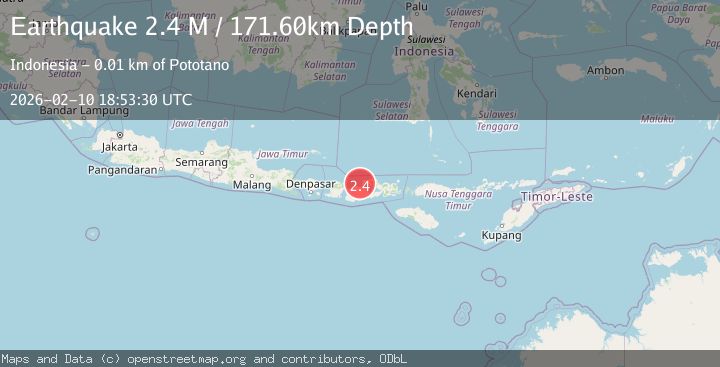 Map of Sumbawa Region, Indonesia