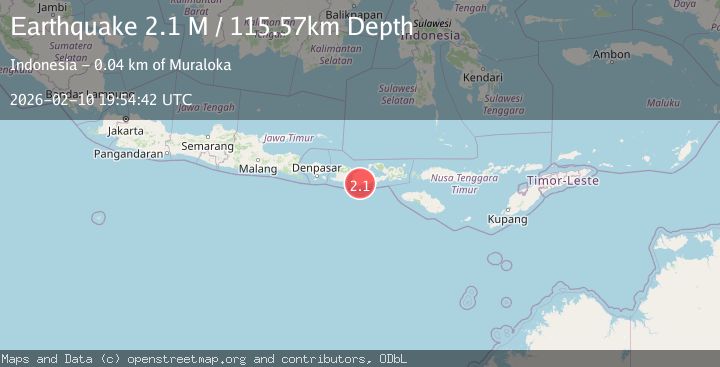 Map of Sumbawa Region, Indonesia