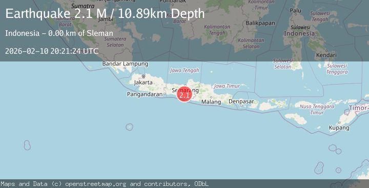 Map of Java, Indonesia