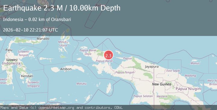 Map of West Papua Region, Indonesia