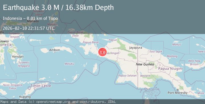 Map of West Papua Region, Indonesia