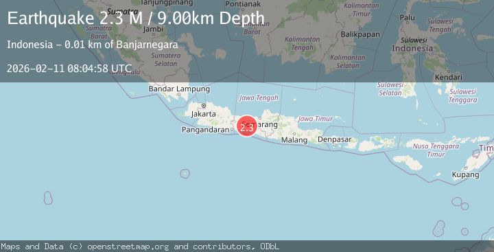 Map of Java, Indonesia