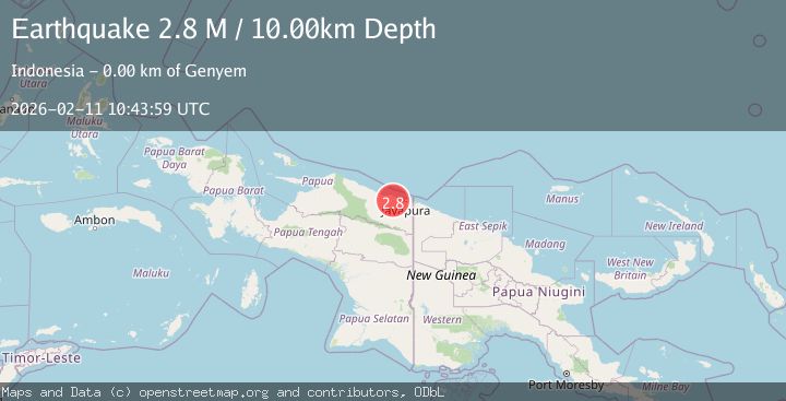 Map of Near North Coast of West Papua