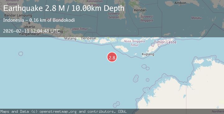 Map of South of Sumbawa, Indonesia
