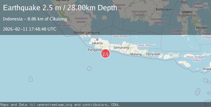 Map of Java, Indonesia