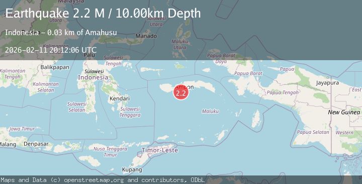 Map of Seram, Indonesia
